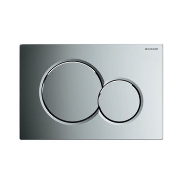 Placca Geberit Sigma 01 cromato lucido per risciacquo a due quantità