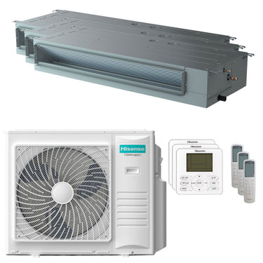 Condizionatore Hisense Canalizzabile ADT trial split 12000+12000+18000 BTU inverter A++  unità esterna 10 kW