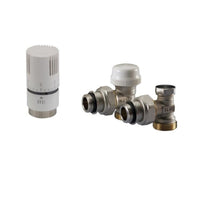 Kit termostatico a squadra completo diam. 3/8" Ivar per termosifoni