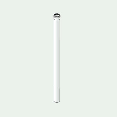 Tubo ø 60 mm lungh. 0,50 m m/f (bianco)