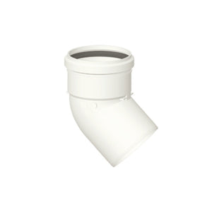 Curva 45° scarico fumi caldaia a condensazione diam. 100 mm. m/f in pp