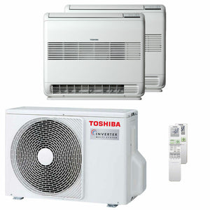 Condizionatore Toshiba Console J2 dual split 9000+12000 BTU inverter A++ unità esterna 4,0 kW