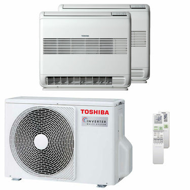 Condizionatore Toshiba Console J2 dual split 9000+12000 BTU inverter A++ unità esterna 4,0 kW