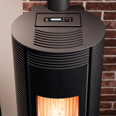 Stufa a pellet Cadel Spin Plus 9 8,5 kW ad aria canalizzata WiFi Ghisa Nero