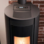 Stufa a pellet Cadel Spin Plus 9 8,5 kW ad aria canalizzata WiFi Ghisa Nero