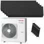 Condizionatore Toshiba SHORAI Edge Black penta split 9000+9000+9000+12000+16000 BTU inverter A++ wifi unità esterna 10 kW