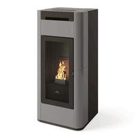 Stufa a pellet Edilkamin Tera H 25 Evo 25 kW WiFi Idro Grigio Chiaro opaco Edilkamin
