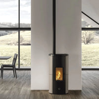 Stufa a pellet EK63 LIKE80 - gruppo Edilkamin - 7,6 kW  ad aria Tortora EK63
