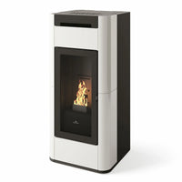 Stufa a pellet Edilkamin Tera H 25 Evo 25 kW WiFi Idro Bianco Panna Edilkamin