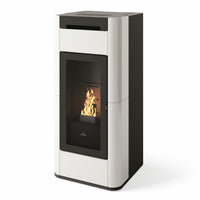 Stufa a pellet Edilkamin Tera H 25 Evo 25 kW WiFi Idro Bianco Panna