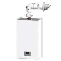 Kit scarico fumi coassiale parete orizzontale universale ø 60/100 M/F caldaie a condensazione