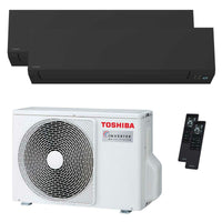 Condizionatore Toshiba SHORAI Edge Black dual split 5000+5000 BTU inverter A++ wifi unità esterna 3.3 kW
