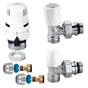 Kit termostatico a squadra completo allacci multistrato 20x2 Caleffi per termosifoni