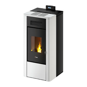 Stufa a pellet Cadel River Idro 23 ad acqua 22,4 kW WiFi Bianco