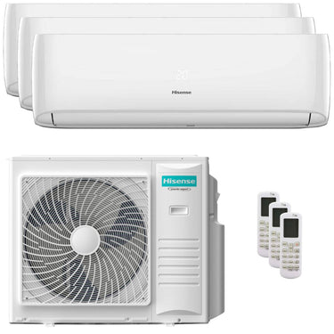 Condizionatore Hisense Hi-Comfort 2025 trial split 7000+9000+24000 BTU inverter A++ wifi unità esterna 10 kW