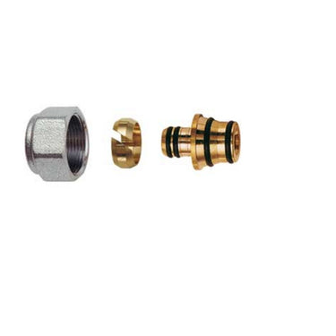 Raccordo multistrato Ercos cromato allacci 16mmx2 - 3/4" per radiatori