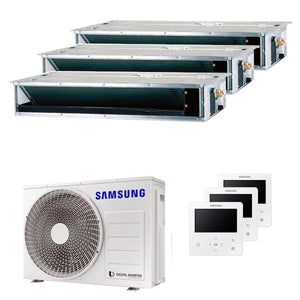 Condizionatore Samsung canalizzabile trial split 9000+9000+12000 BTU inverter A+++ unità esterna 5,2