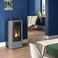 Stufa a pellet Cadel River Idro 16 ad acqua 16,1 kW WiFi Titanium
