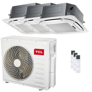 Condizionatore TCL Cassetta 4 vie Serie S trial split 12000+18000+18000 BTU inverter A++ wifi unità esterna 12.2 kW