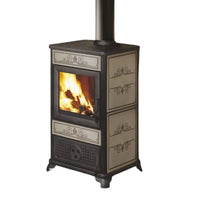 Stufa a legna FANCY EVO EK63 - Gruppo Edilkamin 11 kW ad aria Tortora EK63