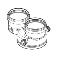Kit sdoppiato scarico fumi Bosch FC-CA80 Ø80/125 a 80-80 mm - SERIE CONDENS