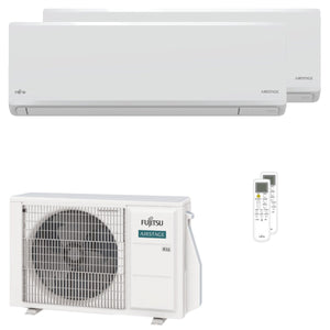 Condizionatore Fujitsu Serie KN WiFi dual split 7000+7000 BTU inverter A+++ wifi unità esterna 4 kW