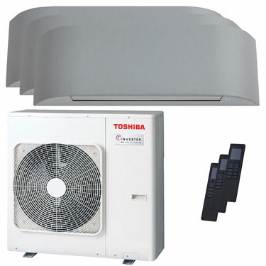 Condizionatore Toshiba Haori trial split 9000+9000+12000 BTU inverter A+++ wifi unità esterna 7 kW