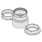 Kit sistema sdoppiato scarico fumi tubi aria/fumi 80/80 mm sdoppiatore per caldaie a condensazione Beretta