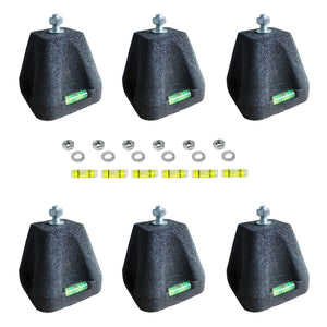 Kit 6 Supporti Antivibranti a Pavimento Gia per Condizionatori e Pompe di Calore - 100x100x100 mm