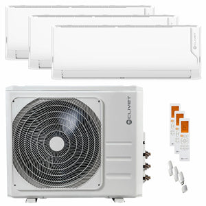 Condizionatore Clivet Cristallo 2 trial split 9000+12000+24000 BTU inverter A++ wifi unità esterna