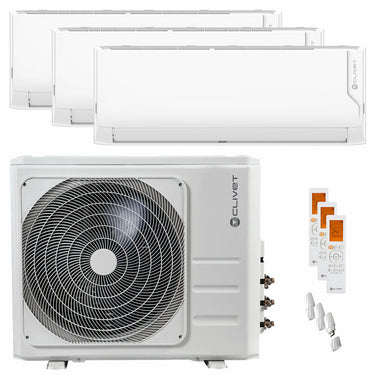 Condizionatore Clivet Cristallo 2 trial split 12000+12000+24000 BTU inverter A++ wifi unità esterna 10.5 kW