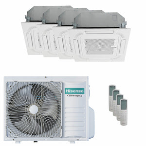 Condizionatore Hisense Cassetta ACT quadri split 9000+9000+9000+9000 BTU inverter A++ unità esterna 