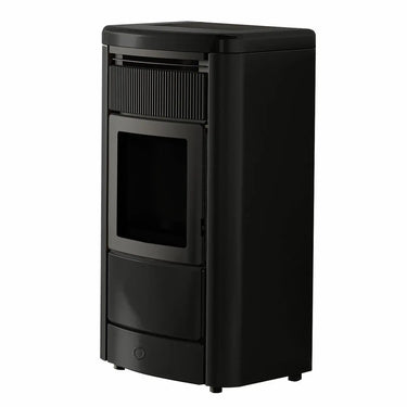 Stufa a pellet EK63 MONDAY150++ - gruppo Edilkamin - 15 kW ad aria canalizzata WiFi Grigio scuro EK63
