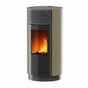 Stufa a pellet Girolami Round 14 13 kW ad aria WiFi - Verde