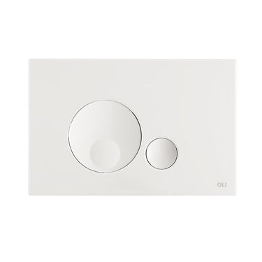 Placca doppio tasto OLI GLOBE Bianco