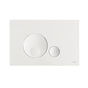 Placca doppio tasto OLI GLOBE Bianco
