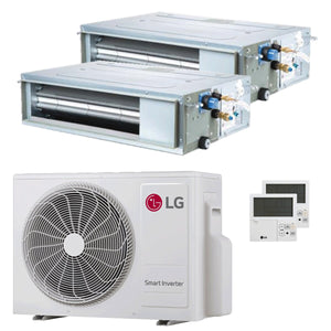 Condizionatore LG Canalizzabile CL dual split 12000+12000 BTU inverter A+++  unità esterna 5.3 kW