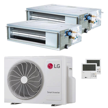 Condizionatore LG Canalizzabile CL dual split 9000+18000 BTU inverter A+++  unità esterna 5.3 kW