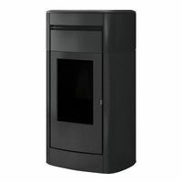 Stufa a pellet Edilkamin Vyda2 H 22 Up 22,8 kW Idro WiFi Grigio scuro Edilkamin