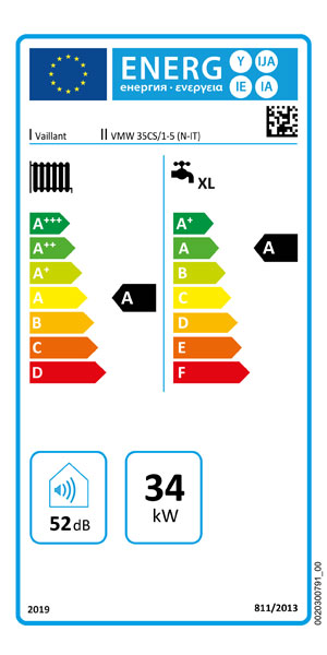 Caldaia Vaillant ecoTEC plus VMW 35 CS/1-5 a condensazione camera stagna 35 kW metano + termostato smart SensoROOM Connect