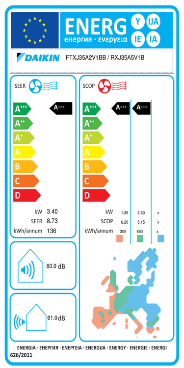 Condizionatore Daikin Emura 3 12000 BTU R32 Inverter A+++ con WiFi Bianco