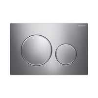 Placca Geberit Sigma 20 cromato per risciacquo a due quantità