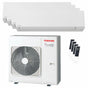 Condizionatore Toshiba SHORAI Edge White quadri split 5000+5000+5000+9000 BTU inverter A++ wifi unità esterna 8 kW