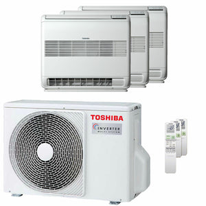 Condizionatore Toshiba Console J2 trial split 9000+9000+12000 BTU inverter A+++ unità esterna 5.2