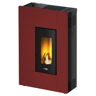 Stufa a pellet CADEL Spirit 5 ad aria 5,1 kW - con wifi ROSSO