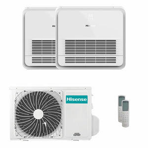 Condizionatore Hisense Console AKT dual split 12000+12000 BTU inverter A++  unità esterna 5 kW