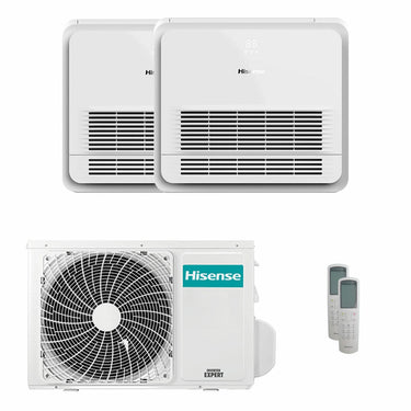 Condizionatore Hisense Console AKT dual split 9000+12000 BTU inverter A++  unità esterna 4.1 kW