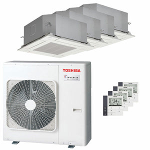 Condizionatore Toshiba Cassetta compatta U2 a 4 vie quadri split 9000+9000+9000+9000 BTU inverter