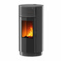 Stufa a pellet Girolami Round 9 8 kW ad aria WiFi - Nero