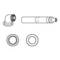 Kit scarico fumi coassiale orizzontale Bosch FC-SET60-C13X Ø60/100 mm - SERIE CONDENS 